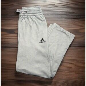 Adidas Gray Fleece Sweatpants Game & Go Open Hem Pants GN4707 Men’s Size Medium